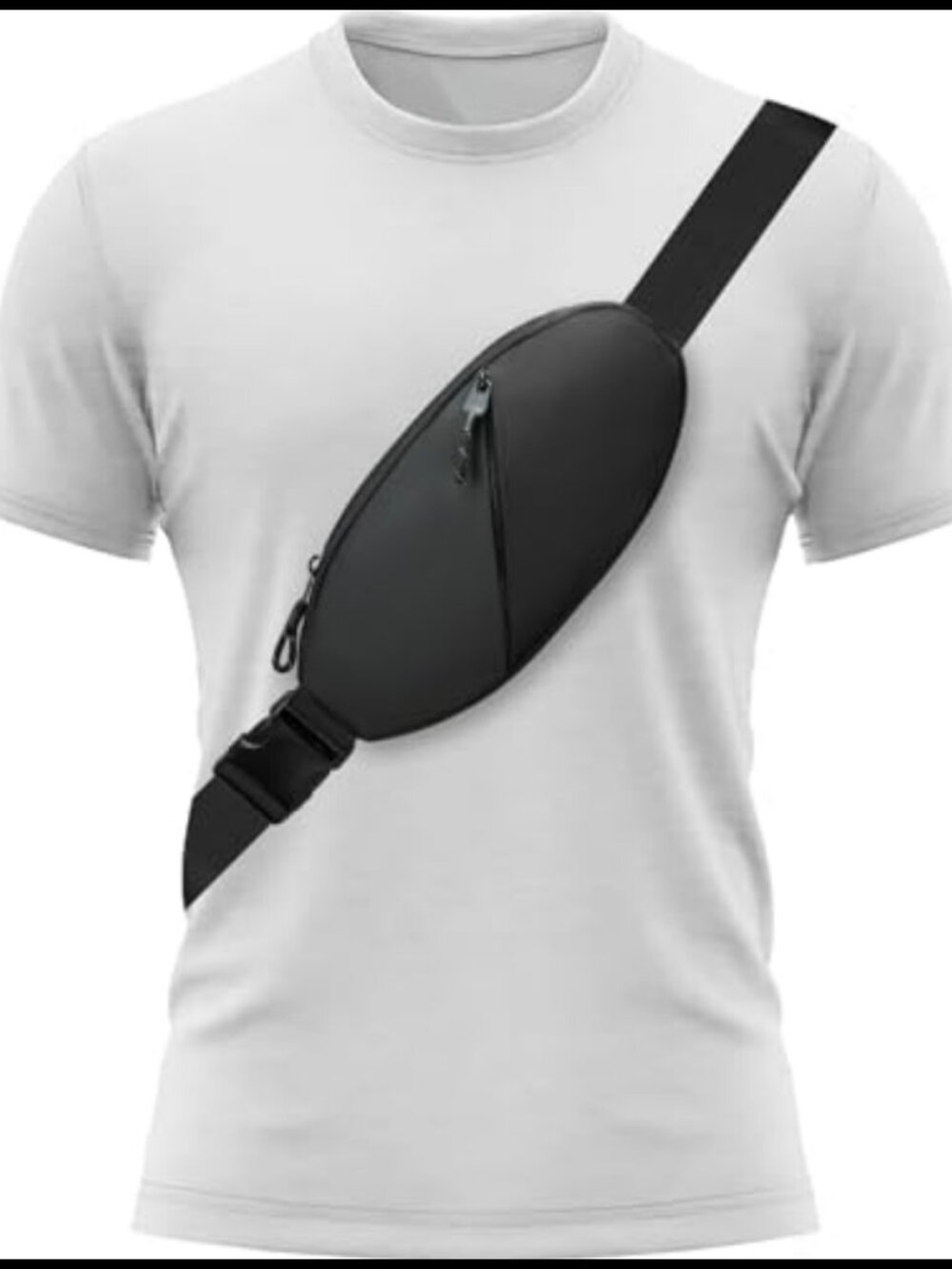 Water Resistant Nylon Sling Bag Crossbody Fanny Pack Running Belt
